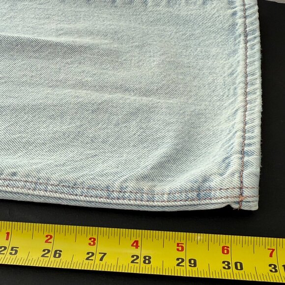 American Eagle Highest Rise Baggy Straight Jean Women 6 Blue Light Wash Y2K Boho - Picture 15 of 16